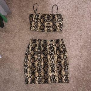 2pc Skirt & Crop top set